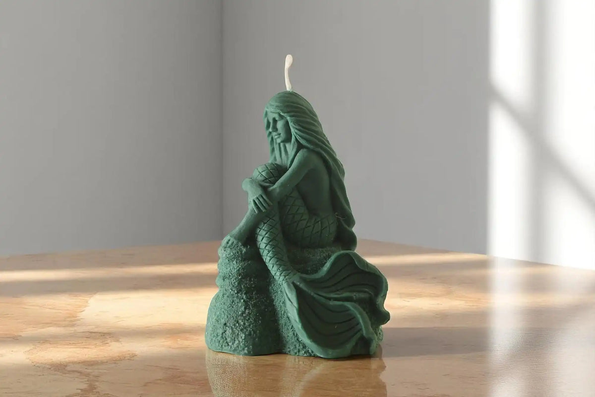 Sitting Mermaid Candle 5x3.5 inches