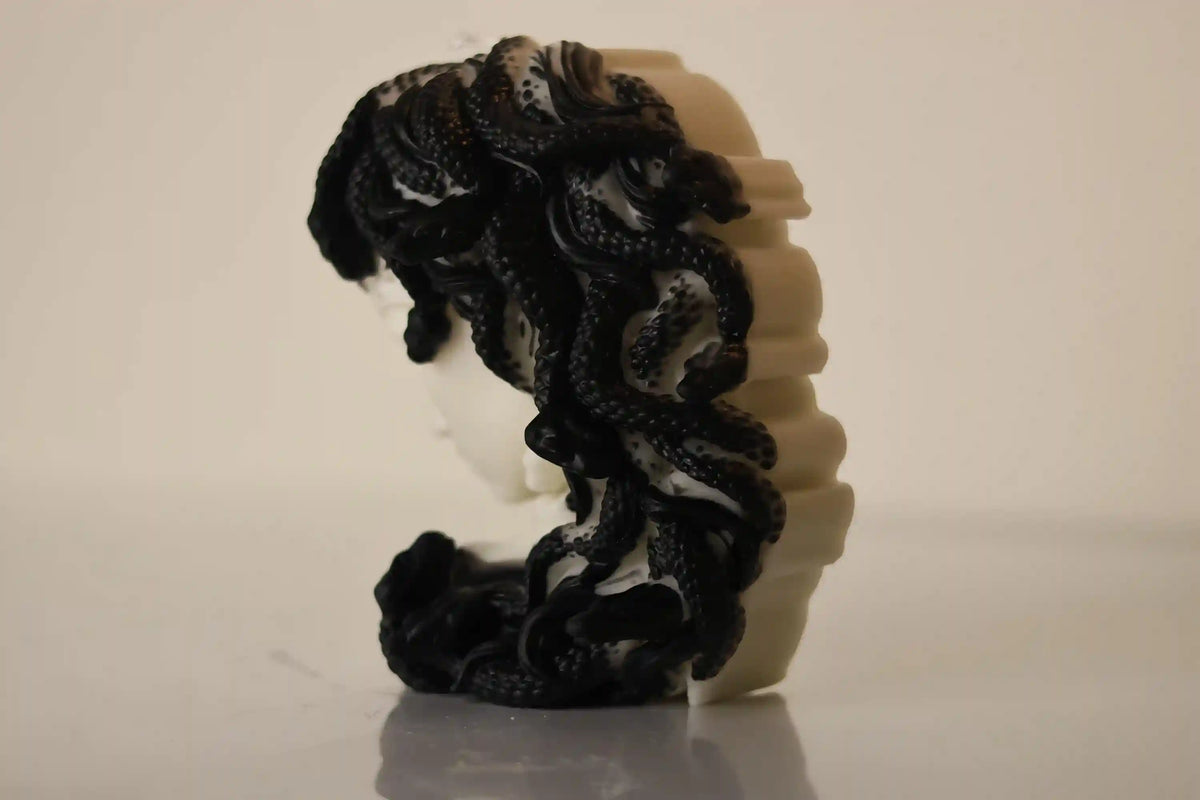 Marble Medusa Candle 6x6 inches