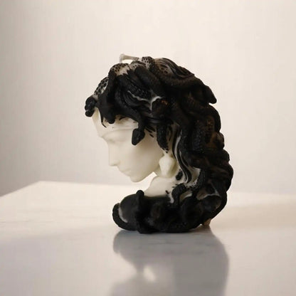 Marble Medusa Candle 6x6 inches