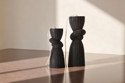 Set of 2 Cylindrical Knot Pillar Candle