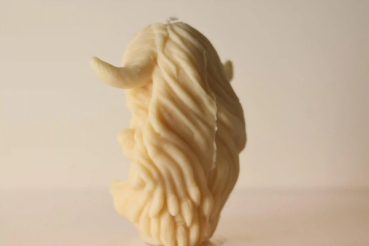 Goddess Candle with Horns 6.5x5 inches