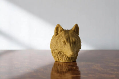 Wolf Head Candle 5x5 inches