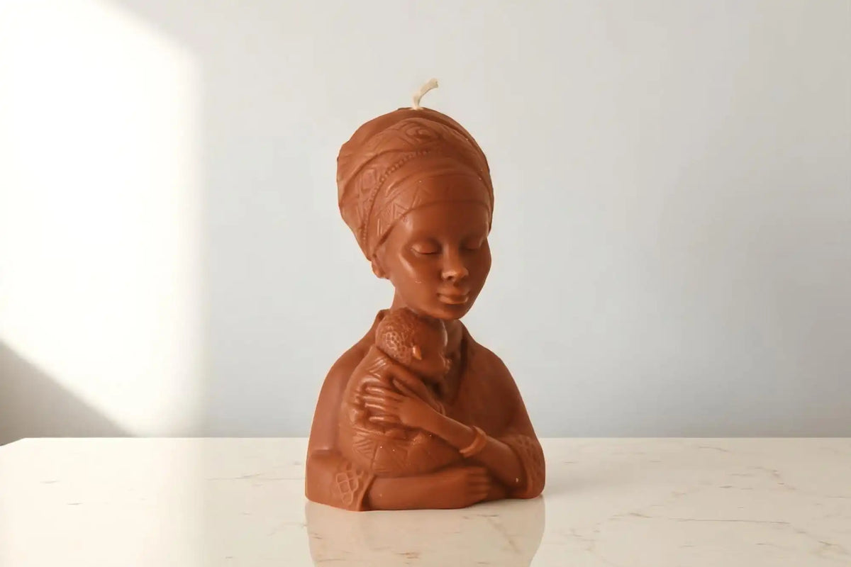 Afro Mother Candle 6x2.75 inches