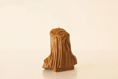 Small Virgin Veiled Lady Candle 3.5x3 inches