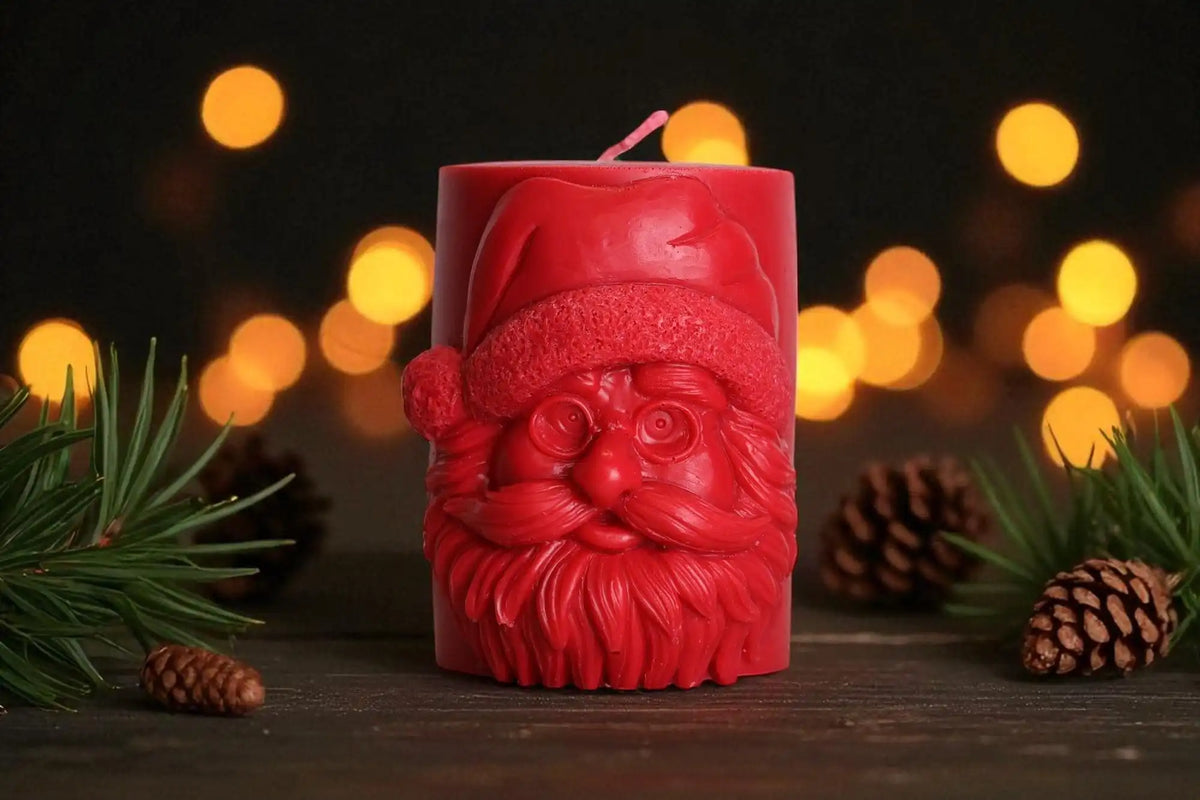 Pillar Santa Candle 4.5x3 inches