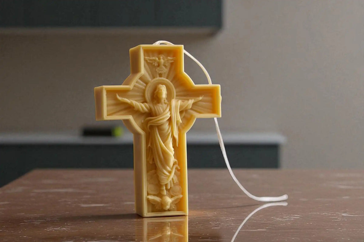 Jesus Statue Candle 5.5x4 inches