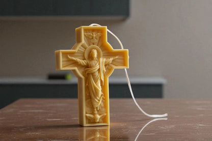 Jesus Statue Candle 5.5x4 inches