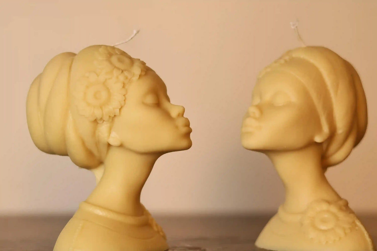 Afro Lady Bust Candle 5x4.5 inches