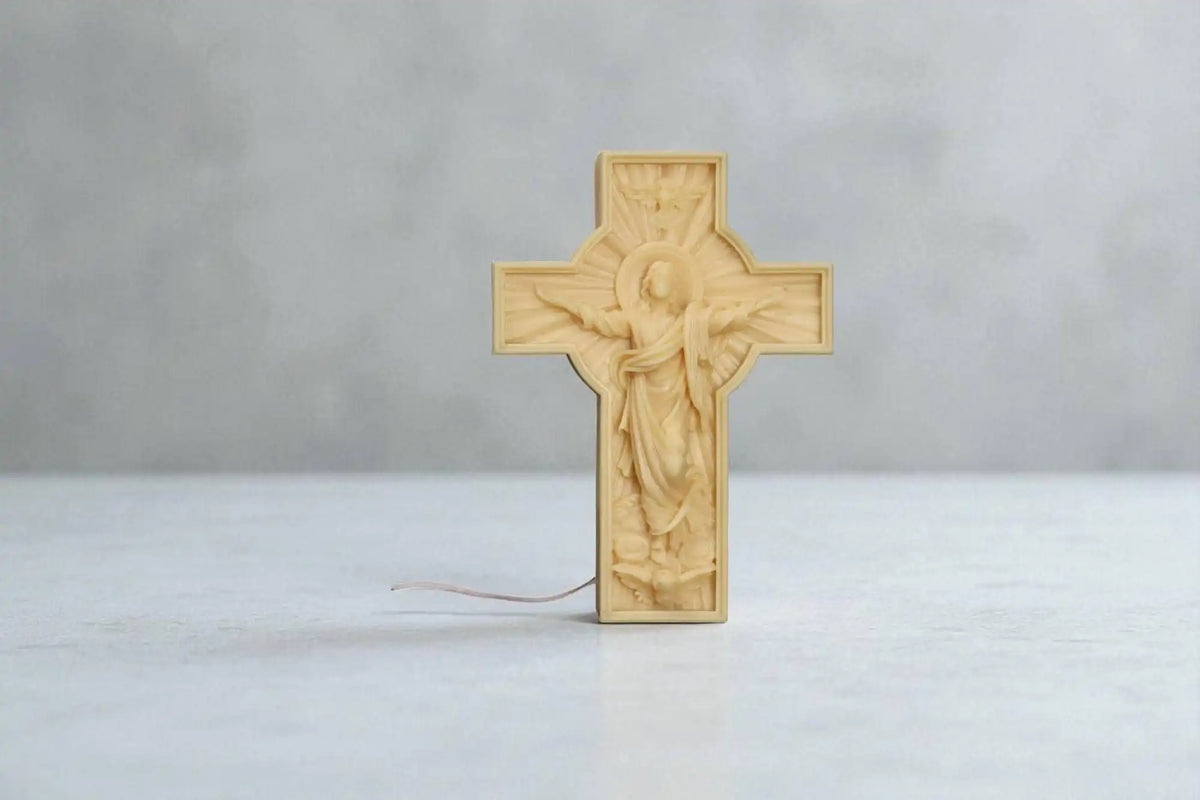 Jesus Statue Candle 5.5x4 inches