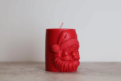 Pillar Santa Candle 4.5x3 inches