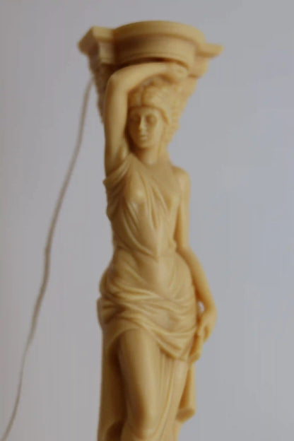 Caryatid Candle Greek 7.5x1.5 inches