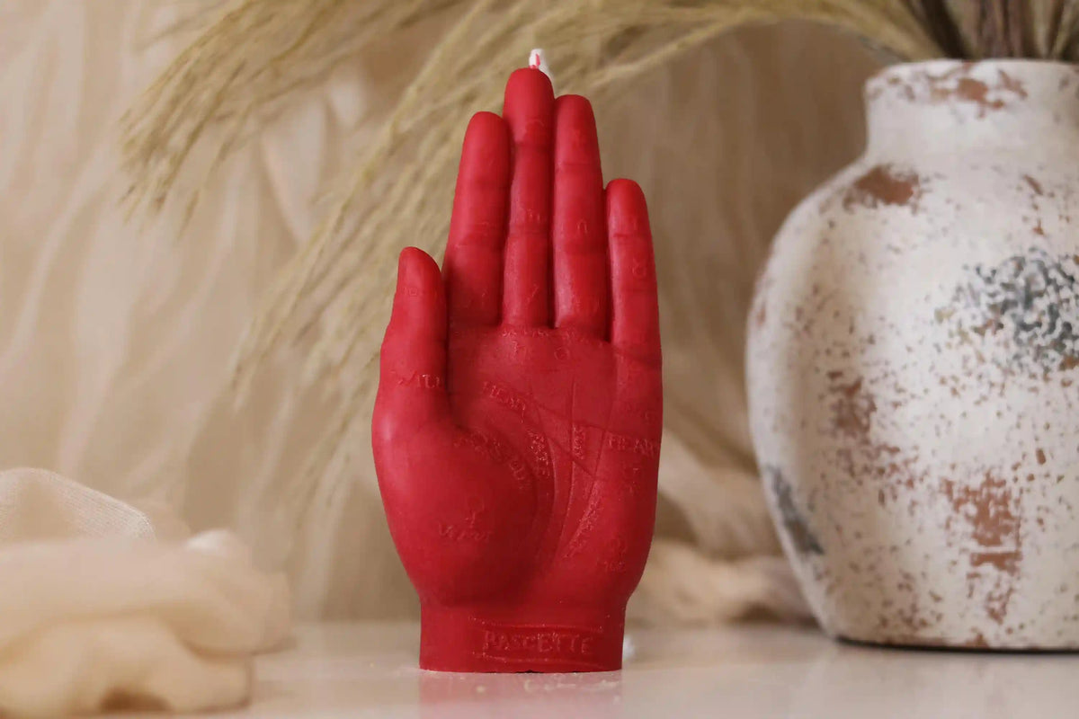 Palmistry Hand Candle 6x2 inches