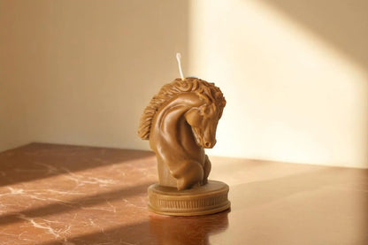 Horse Head Chess Candle 4.5x3 inches