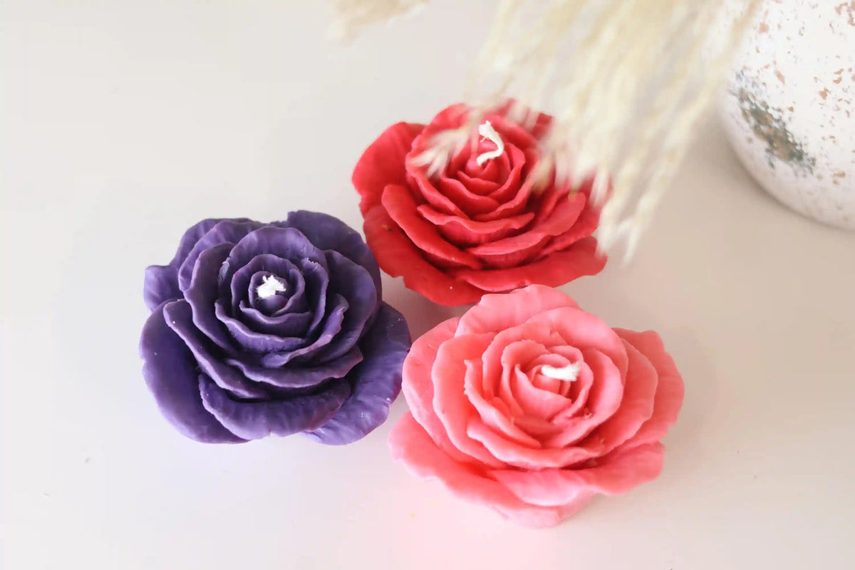 Delicate Rose Candle 2x3 inches