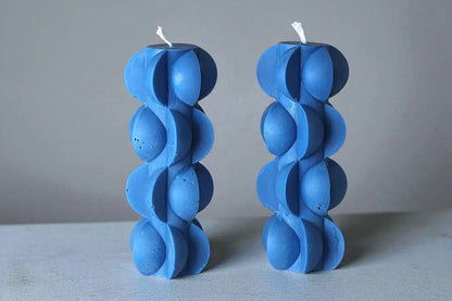 Wavy Tall Pillar Candle 6x2.5 inches