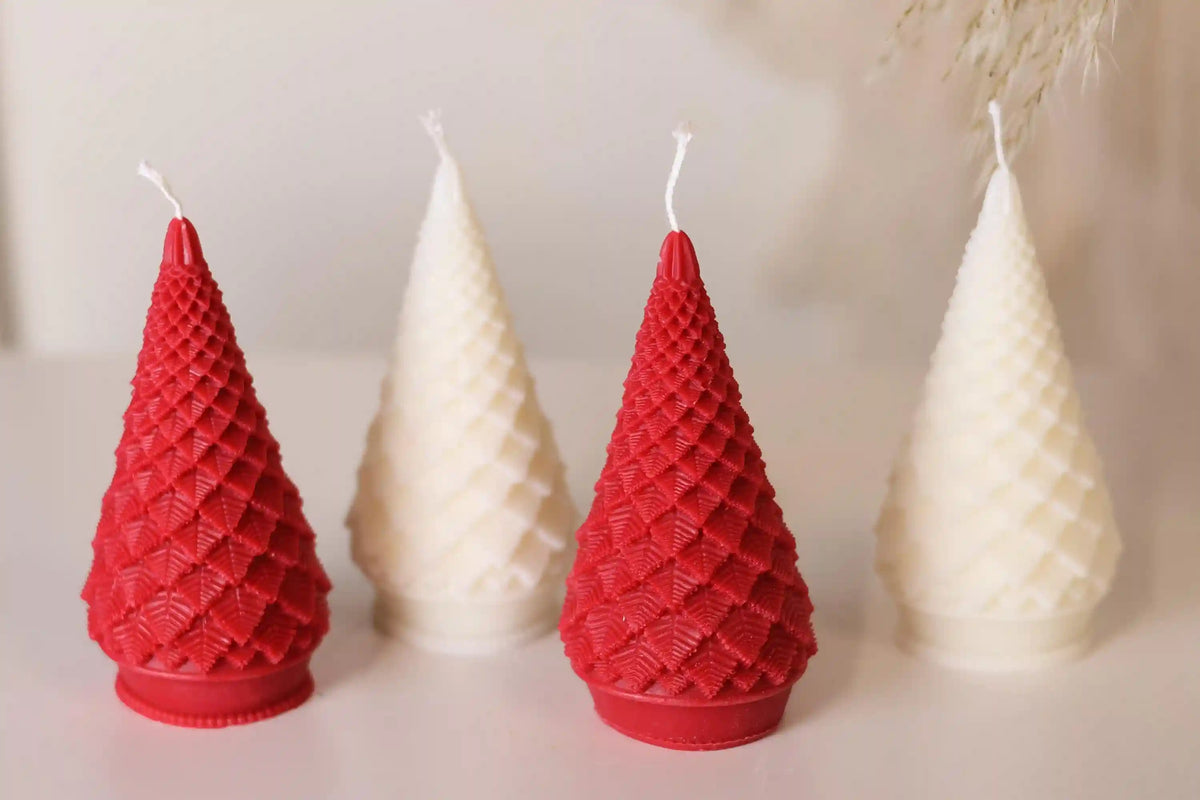 Xmas Tree Candle 4.5x2.5 inches