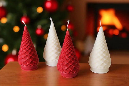 Xmas Tree Candle 4.5x2.5 inches