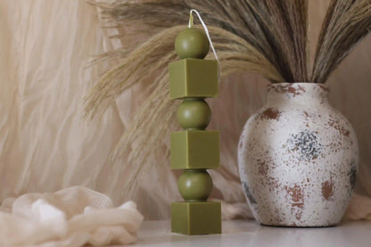 Geometric Tower Candle 8x1.5 inches