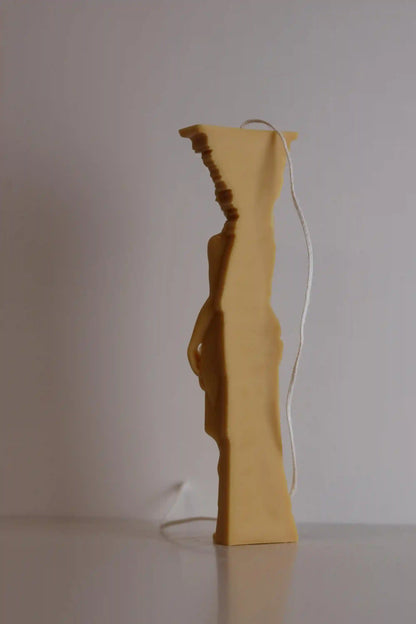 Caryatid Candle Greek 7.5x1.5 inches