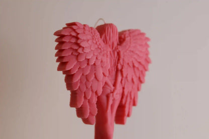Wing Girl with Gun Candles 6x4.5 inches