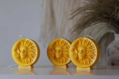 Sun and Moon Candle 4x3.5 inches