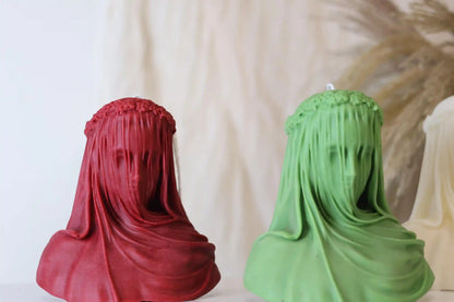 Medium Veiled Lady Candle 5x5 inches