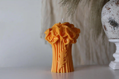 Calla Lily Bouquet Candle 6.5x4.5 inches