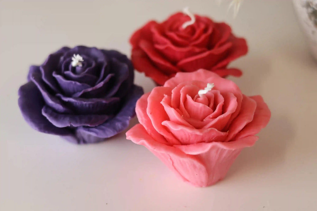 Delicate Rose Candle 2x3 inches