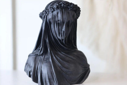 Large Veiled Lady Candle 6.5x4 inches