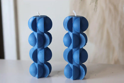 Wavy Tall Pillar Candle 6x2.5 inches