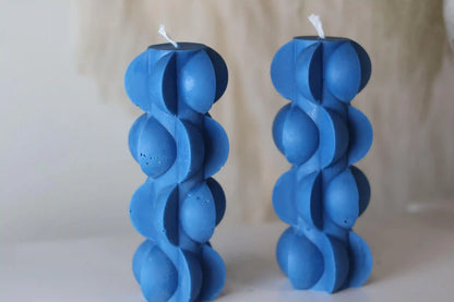 Wavy Tall Pillar Candle 6x2.5 inches