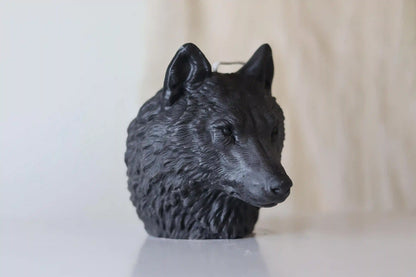 Wolf Head Candle 5x5 inches