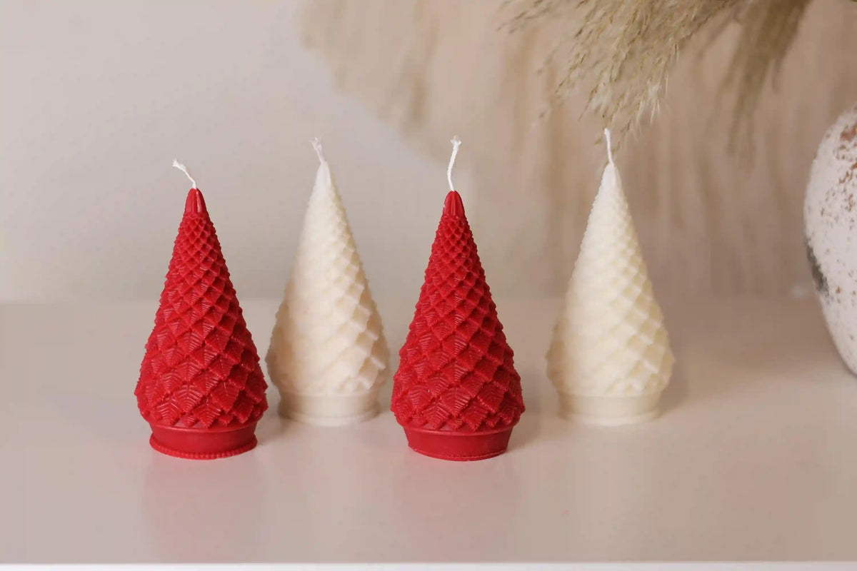 Xmas Tree Candle 4.5x2.5 inches