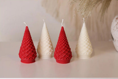 Xmas Tree Candle 4.5x2.5 inches