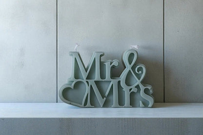 Mr & Mrs Candle 2.5x4 inches