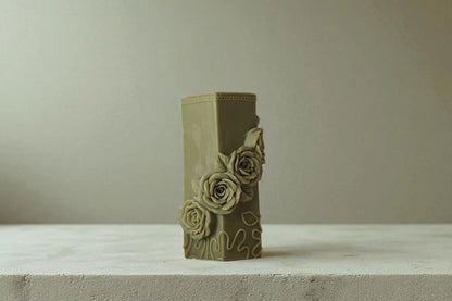 Rose Pillar Candle 4.75x1.5 inches