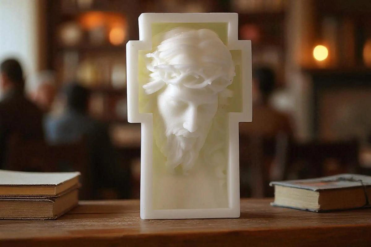 Large Jesus Candle 5.5x3.5 inches