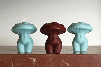 Mushroom Body Candle 3.5x3 inches