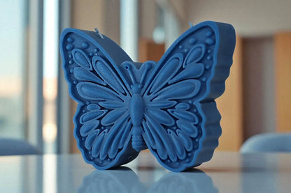 Large Butterfly Shaped Candle 5x5.5 inches