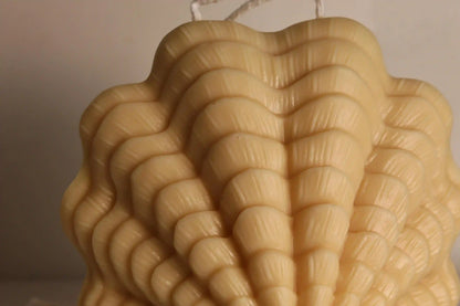 Large Ocean Shell Candle 4.5x5.5 inches