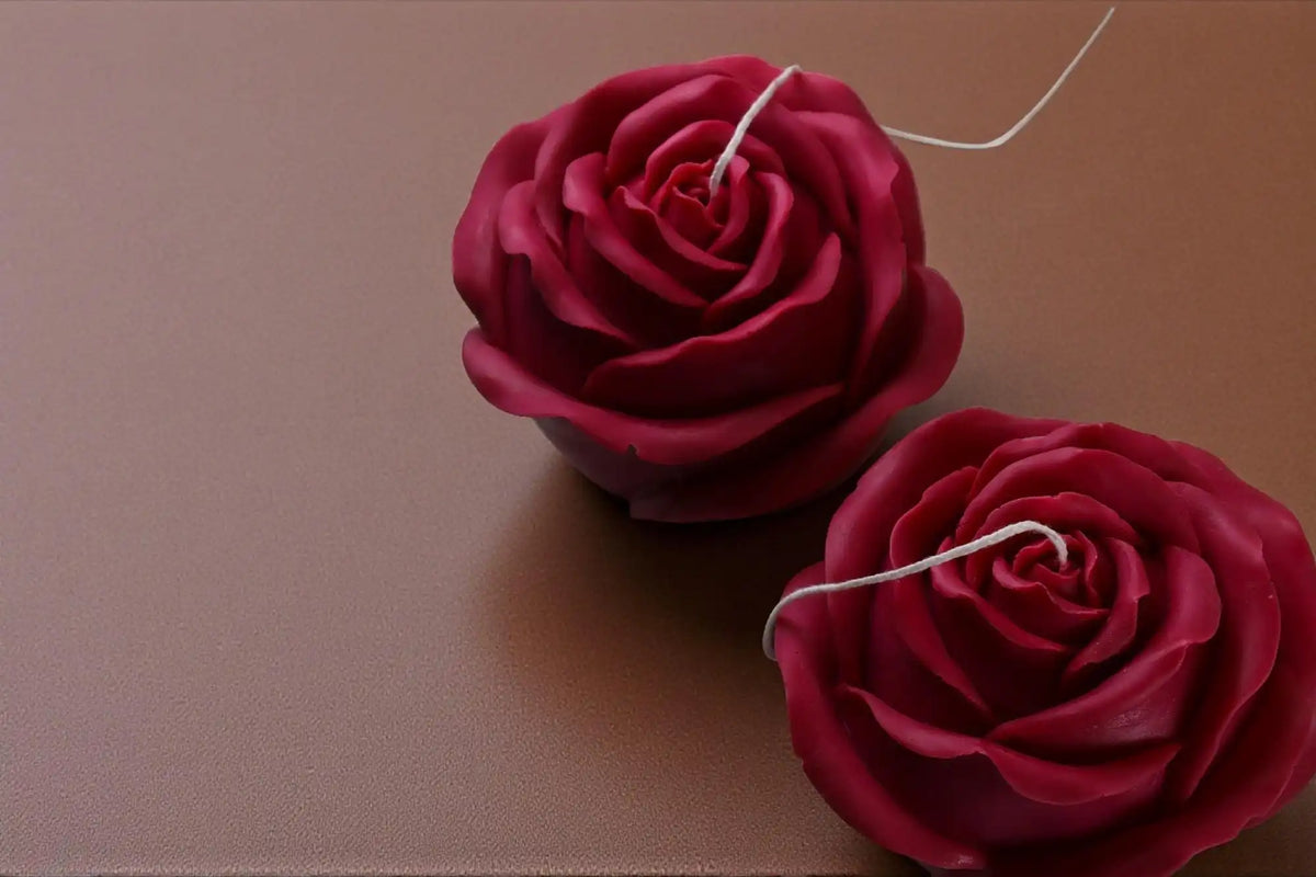 Huge Rose Candle 5.5x6 inches