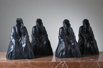 Faceless Death Candle 4.5x2.5 inches