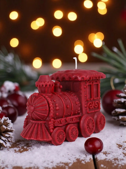 Christmas Train Candle 2.5x4 inches