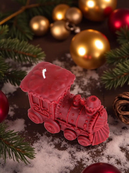 Christmas Train Candle 2.5x4 inches