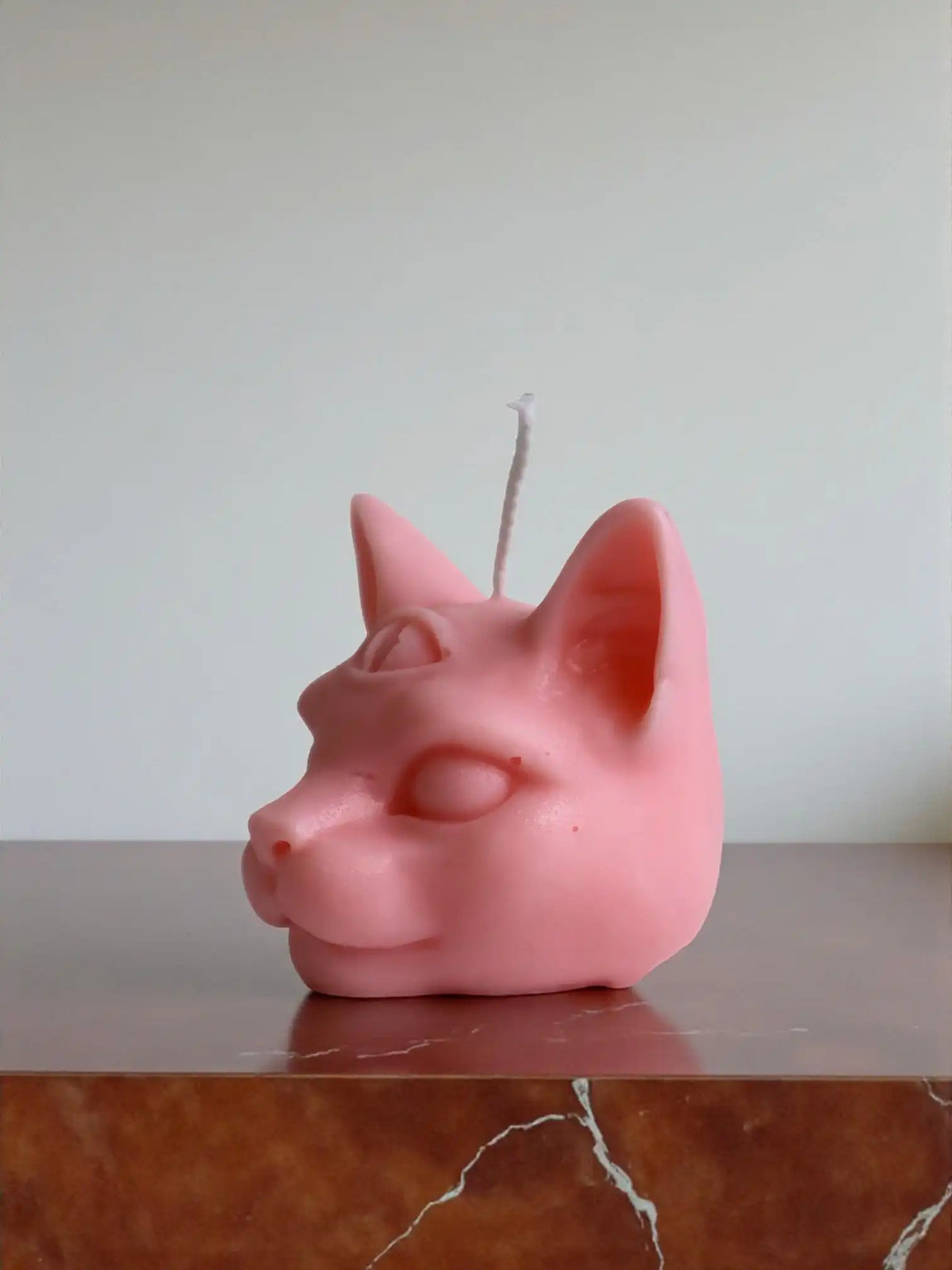 Mystical Cat's Head Candle 2.75x3 inches