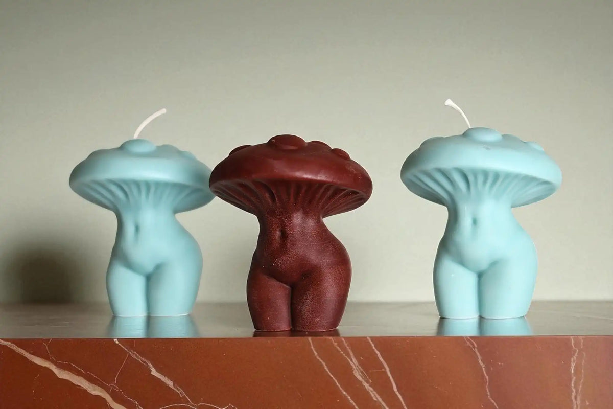 Mushroom Body Candle 3.5x3 inches