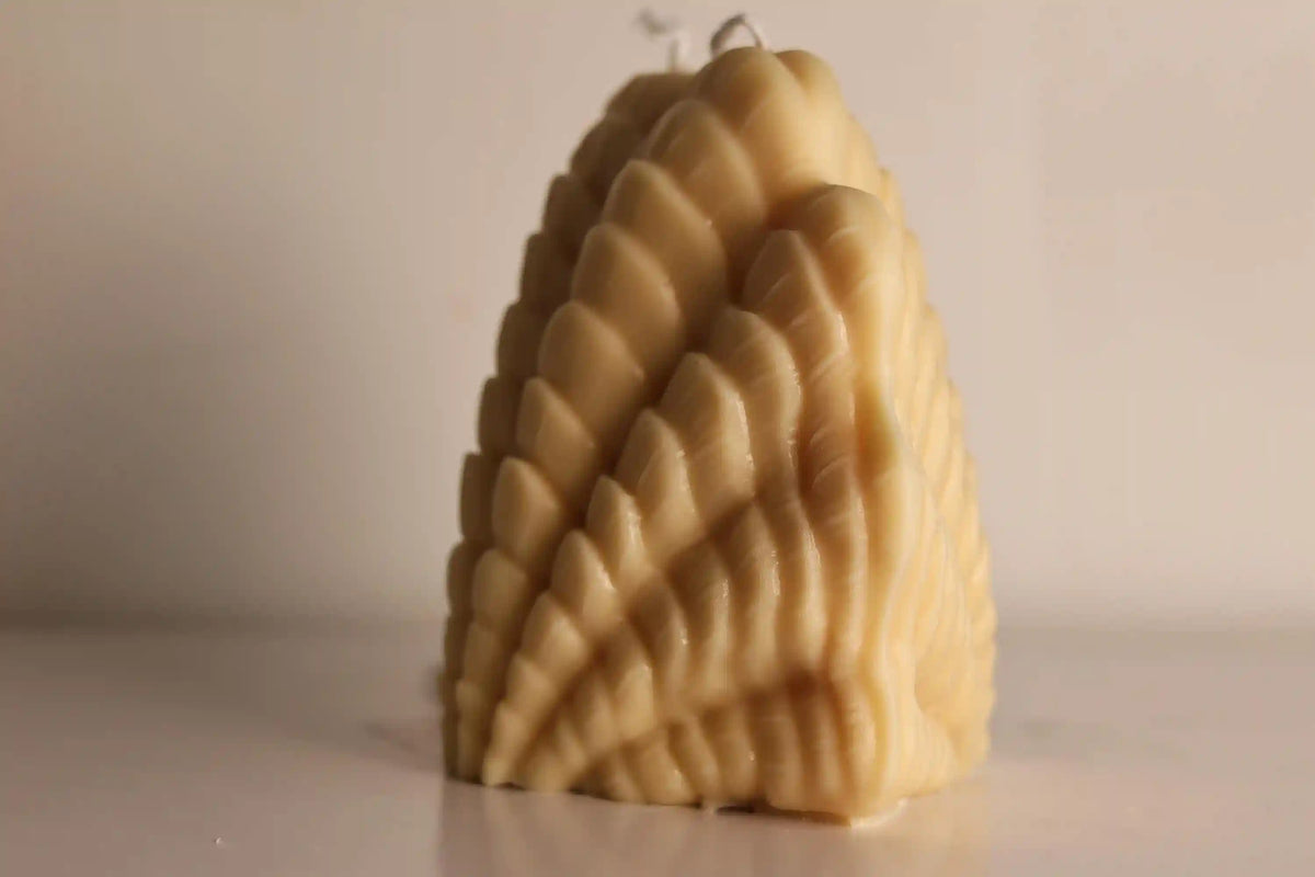 Large Ocean Shell Candle 4.5x5.5 inches