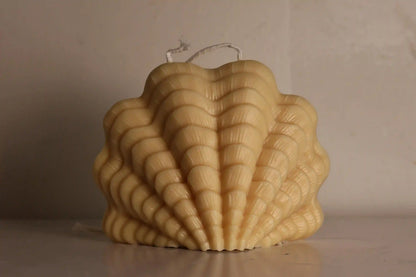 Large Ocean Shell Candle 4.5x5.5 inches