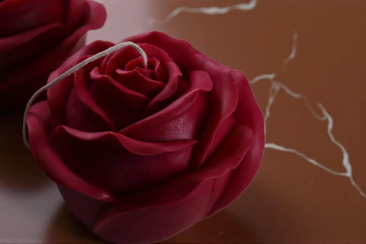 Huge Rose Candle 5.5x6 inches