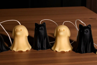 Ghost Candle Dog or Cat Shape 2.5x2.25 inches